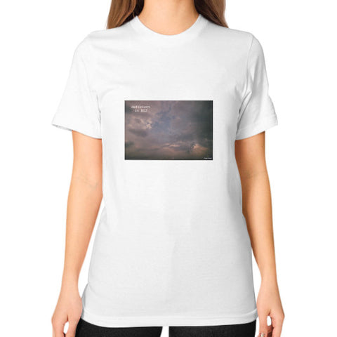 Unisex T-Shirt (on woman) White Tragic Vegan