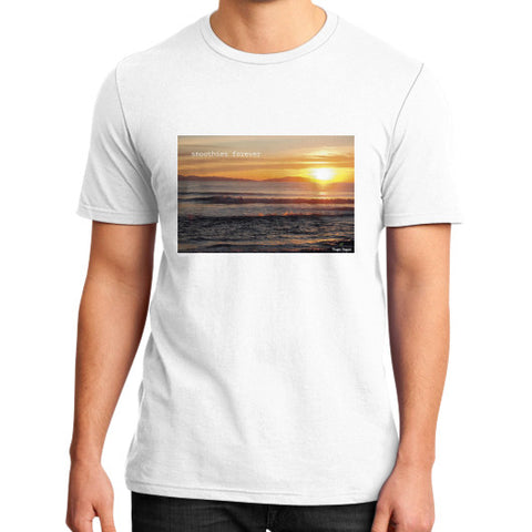 District T-Shirt (on man) White Tragic Vegan