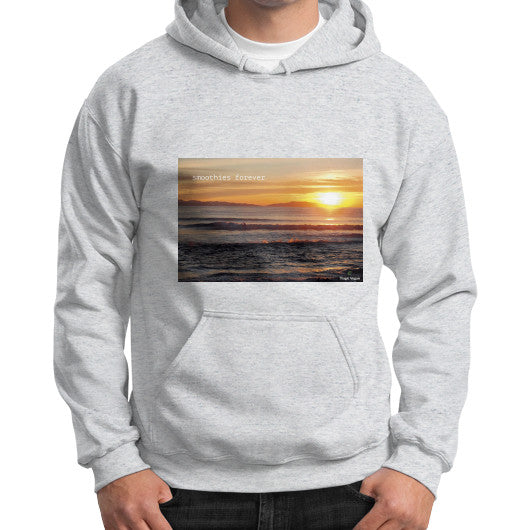 Gildan Hoodie (on man) Ash grey Tragic Vegan