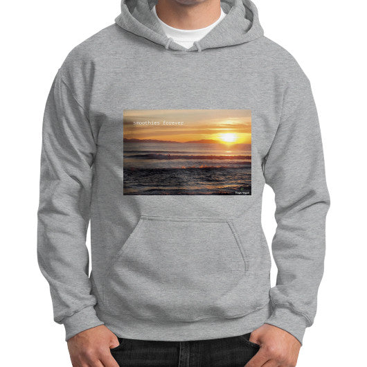 Gildan Hoodie (on man) Sport grey Tragic Vegan