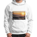 Gildan Hoodie (on man) White Tragic Vegan