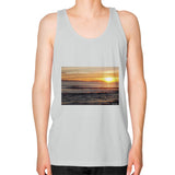 Unisex Fine Jersey Tank (on man) Silver Tragic Vegan