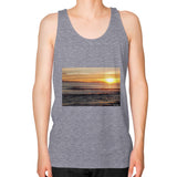 Unisex Fine Jersey Tank (on man) Tri-Blend Grey Tragic Vegan