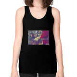 Unisex Fine Jersey Tank (on woman) Black Tragic Vegan
