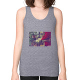 Unisex Fine Jersey Tank (on woman) Tri-Blend Grey Tragic Vegan