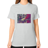Unisex T-Shirt (on woman) Silver Tragic Vegan