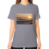 Unisex T-Shirt (on woman) Slate Tragic Vegan