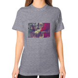 Unisex T-Shirt (on woman) Tri-Blend Grey Tragic Vegan