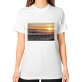 Unisex T-Shirt (on woman) White Tragic Vegan