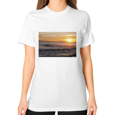 Unisex T-Shirt (on woman) White Tragic Vegan